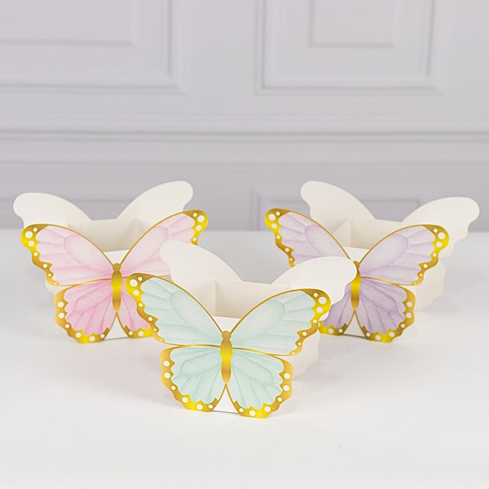 12 Paper Butterfly Party Favor Boxes - Assorted