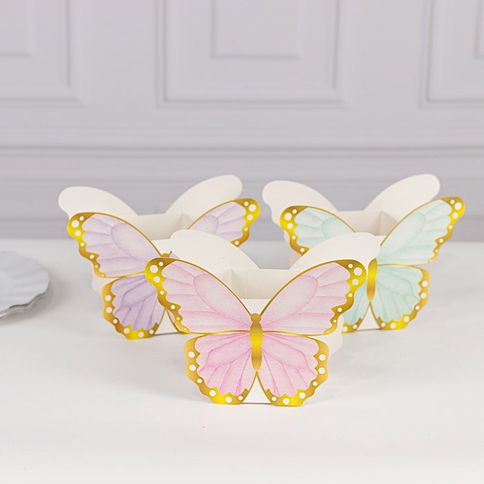 12 Paper Butterfly Party Favor Boxes - Assorted