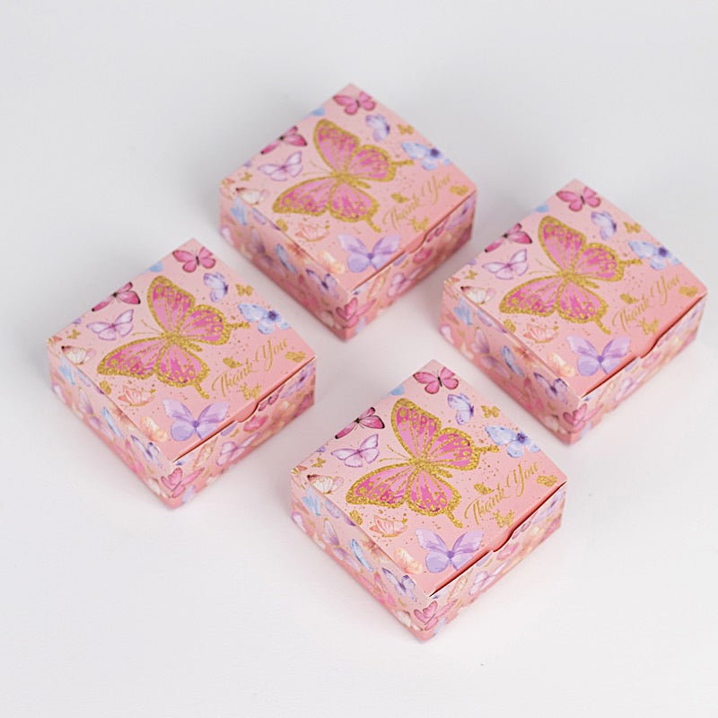 25 Butterfly Themed Party Favor Boxes with 