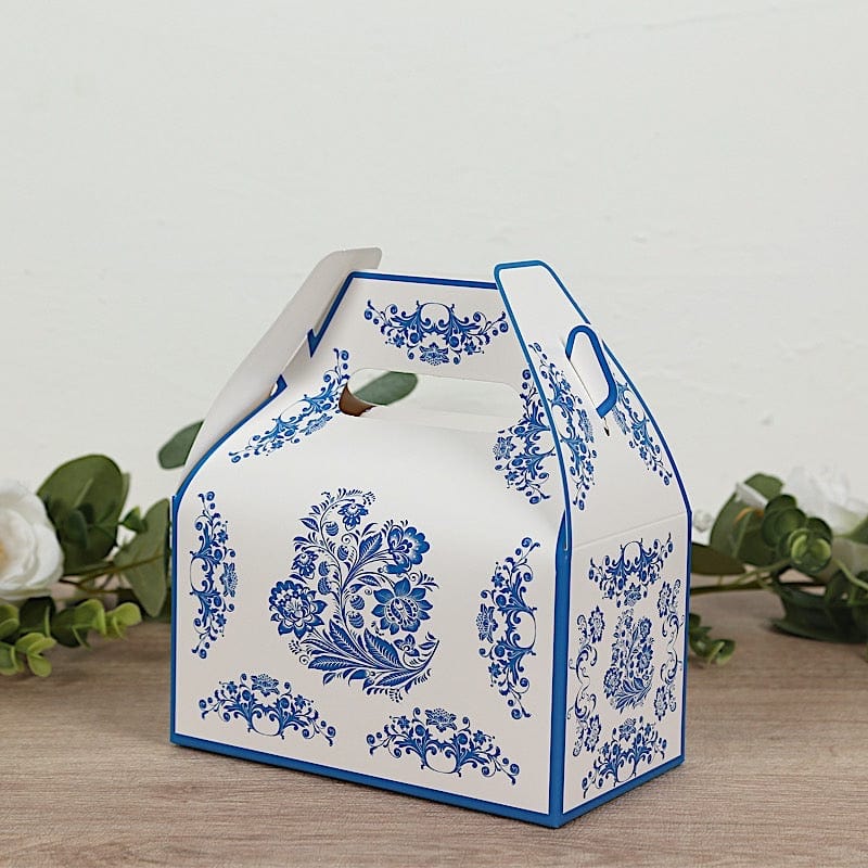 25 Tote Favor Boxes Floral Printed Gift Holders