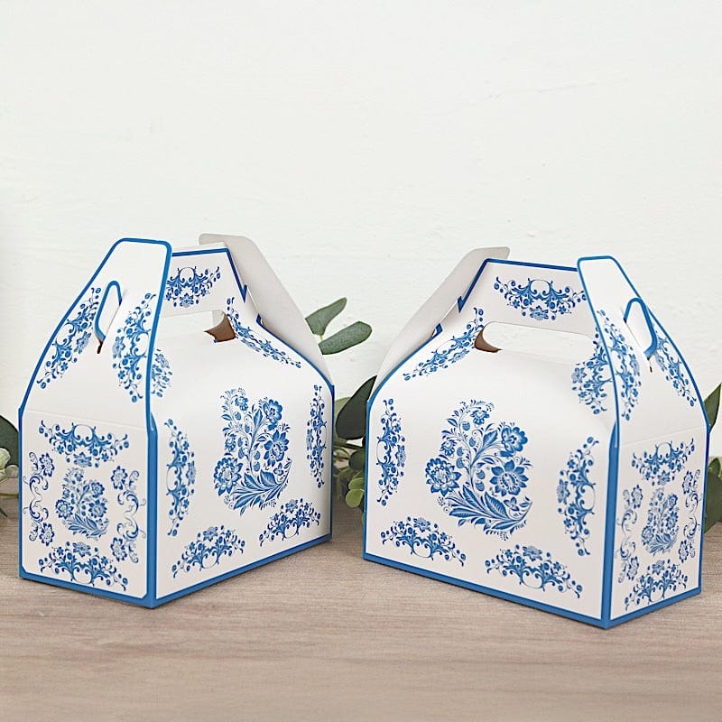 25 Tote Favor Boxes Floral Printed Gift Holders