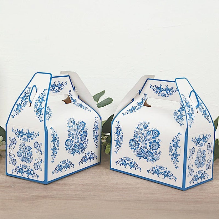 25 Tote Favor Boxes Floral Printed Gift Holders