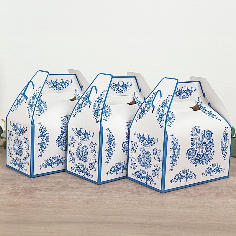 25 Tote Favor Boxes Floral Printed Gift Holders