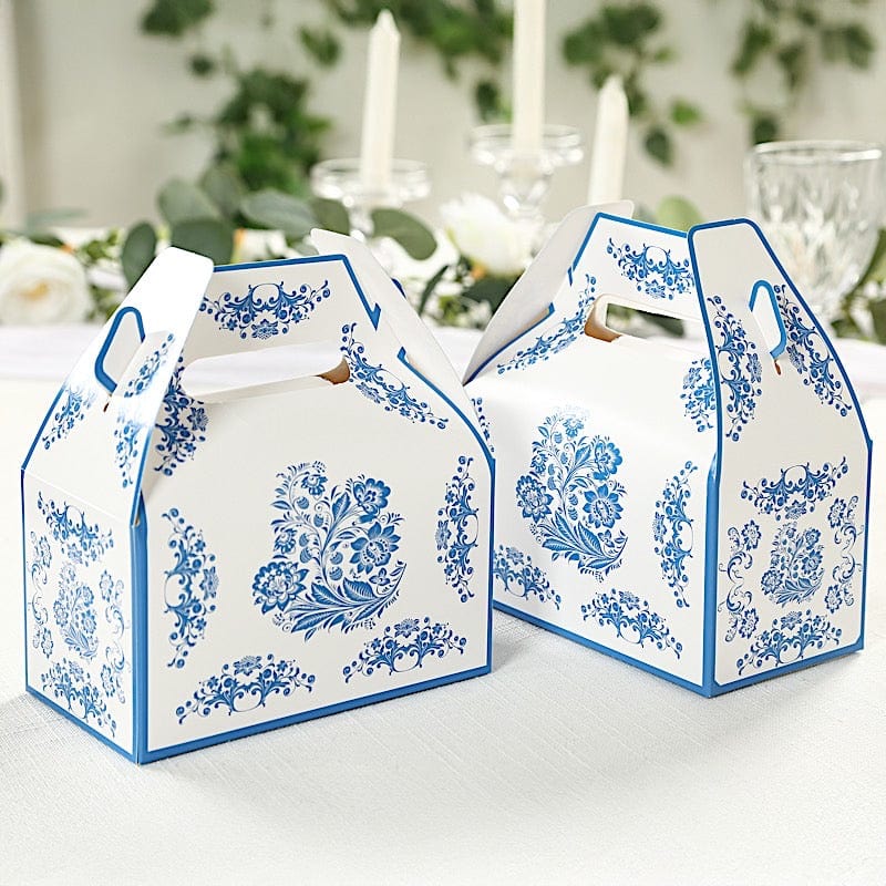 25 Tote Favor Boxes Floral Printed Gift Holders