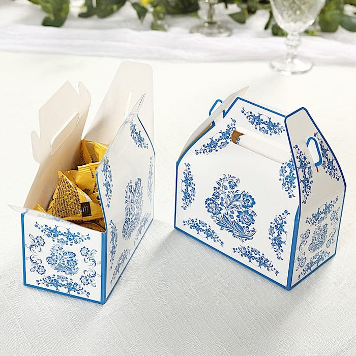 25 Tote Favor Boxes Floral Printed Gift Holders
