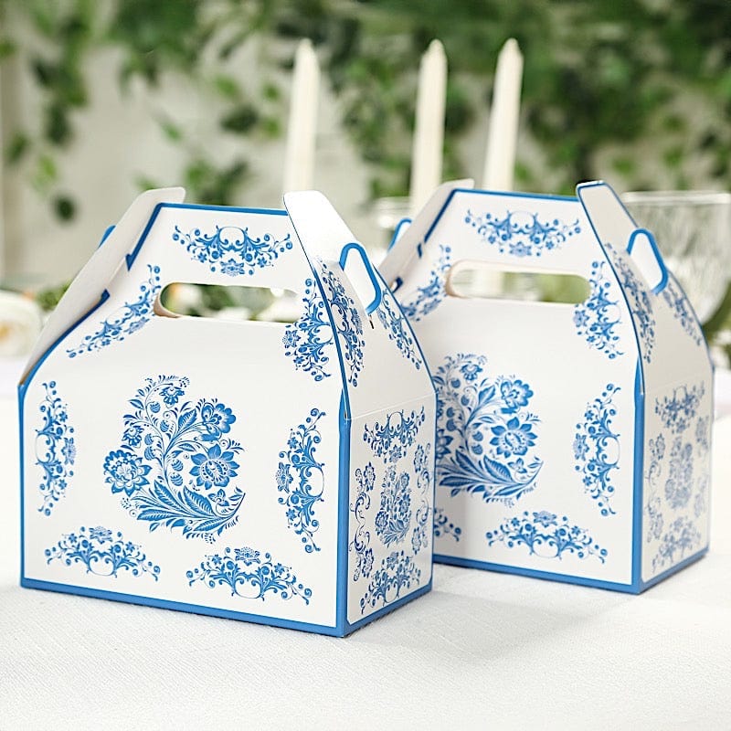 25 Tote Favor Boxes Floral Printed Gift Holders