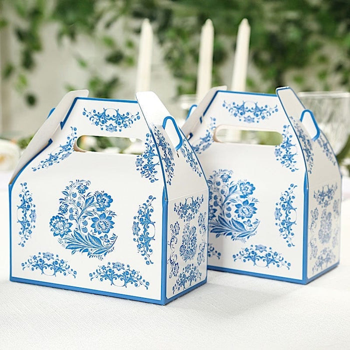 25 Tote Favor Boxes Floral Printed Gift Holders