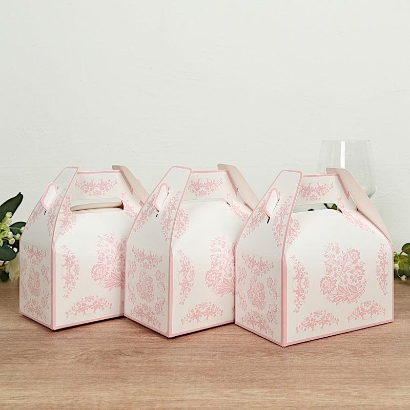 25 Tote Favor Boxes Floral Printed Gift Holders
