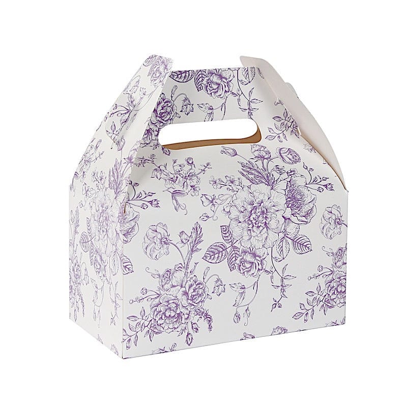 25 Tote Favor Boxes Floral Printed Gift Holders