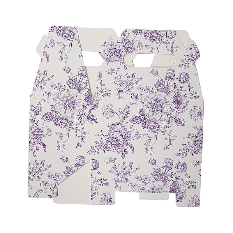 25 Tote Favor Boxes Floral Printed Gift Holders