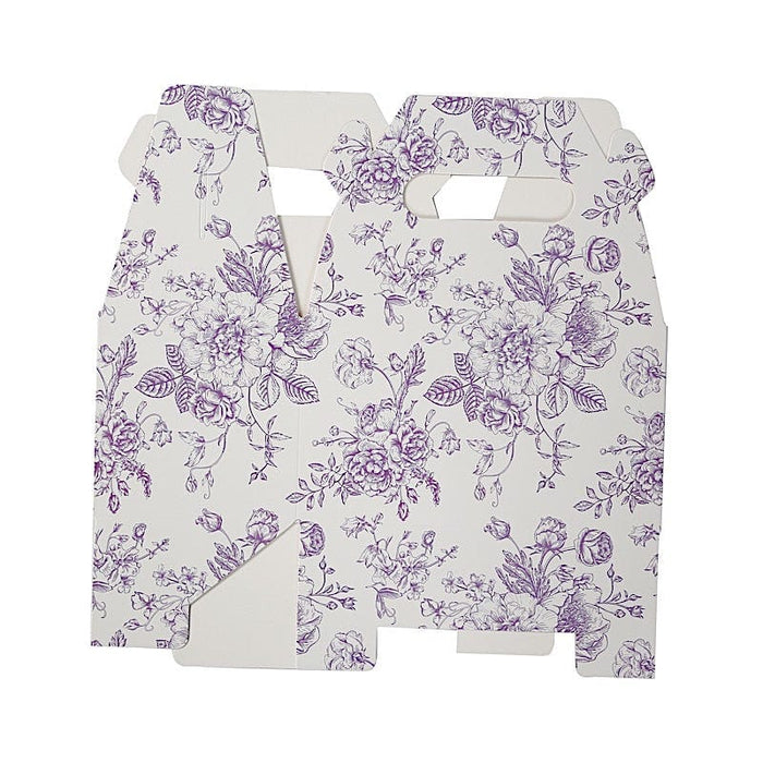 25 Tote Favor Boxes Floral Printed Gift Holders