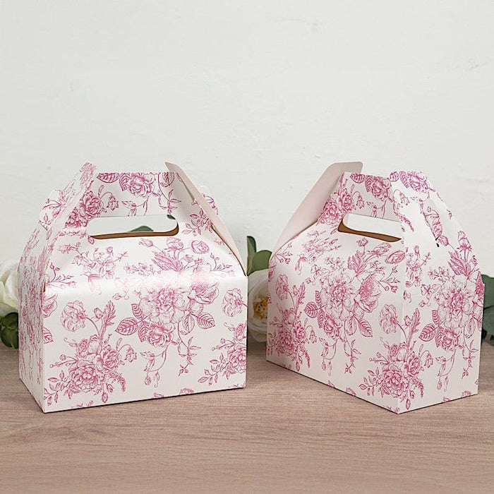 25 Tote Favor Boxes Floral Printed Gift Holders