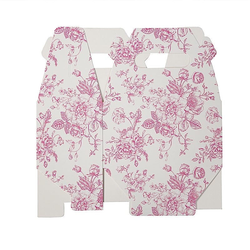 25 Tote Favor Boxes Floral Printed Gift Holders