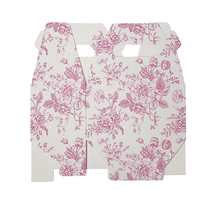 25 Tote Favor Boxes Floral Printed Gift Holders