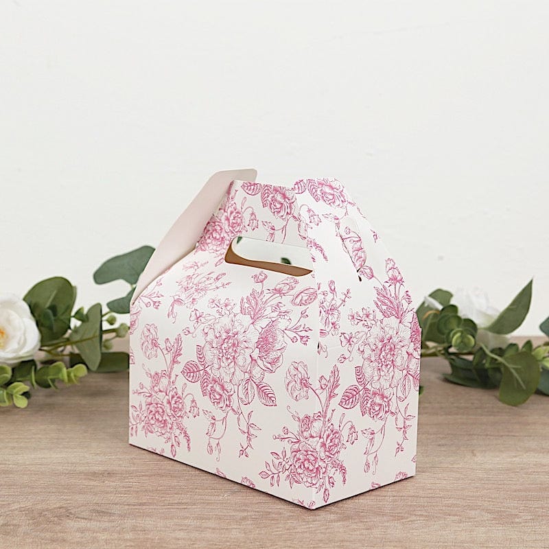 25 Tote Favor Boxes Floral Printed Gift Holders