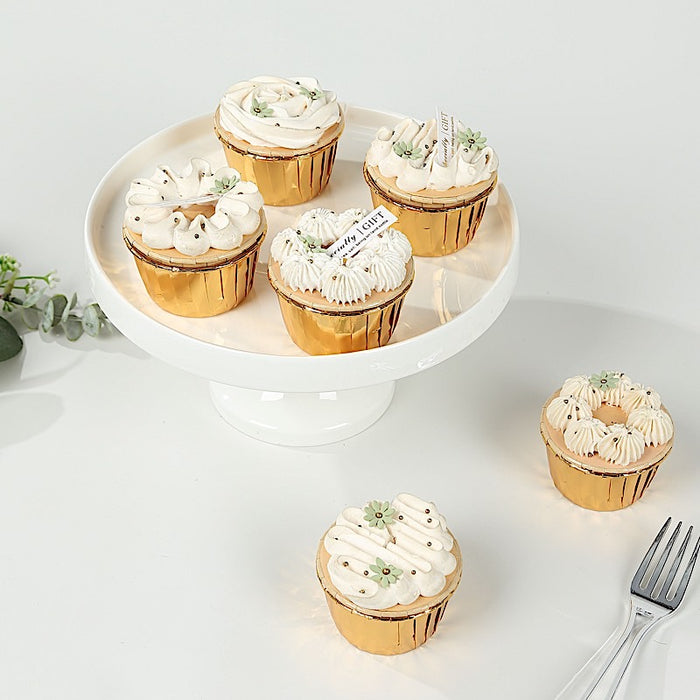 48 Metallic Foil Cupcake Liners - Gold