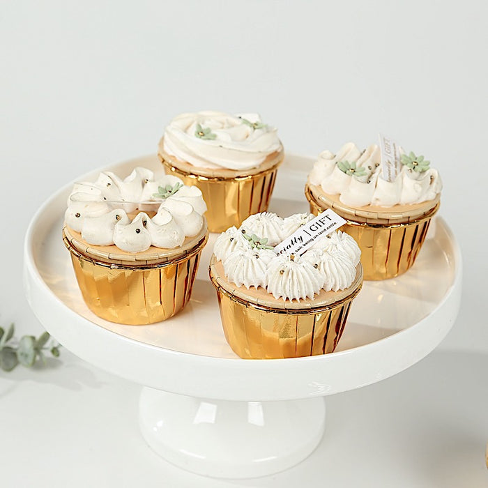 48 Metallic Foil Cupcake Liners - Gold