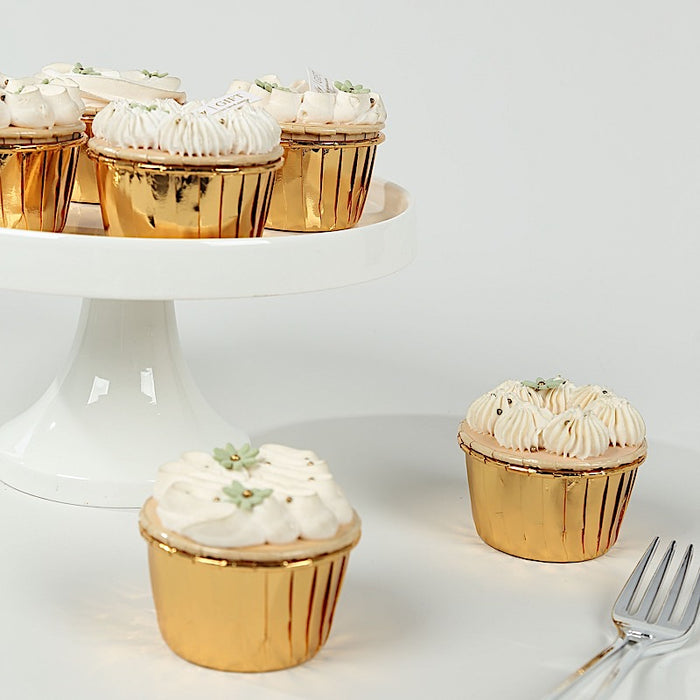 48 Metallic Foil Cupcake Liners - Gold