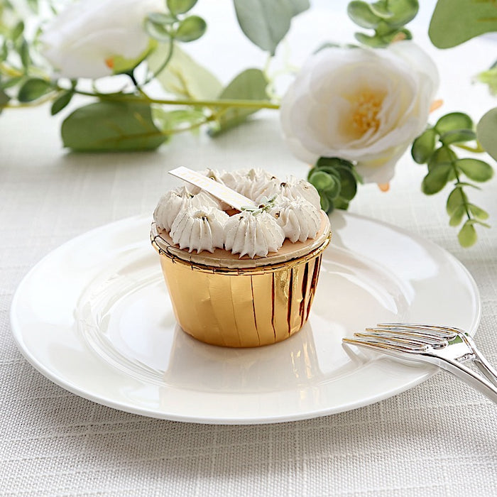 48 Metallic Foil Cupcake Liners - Gold