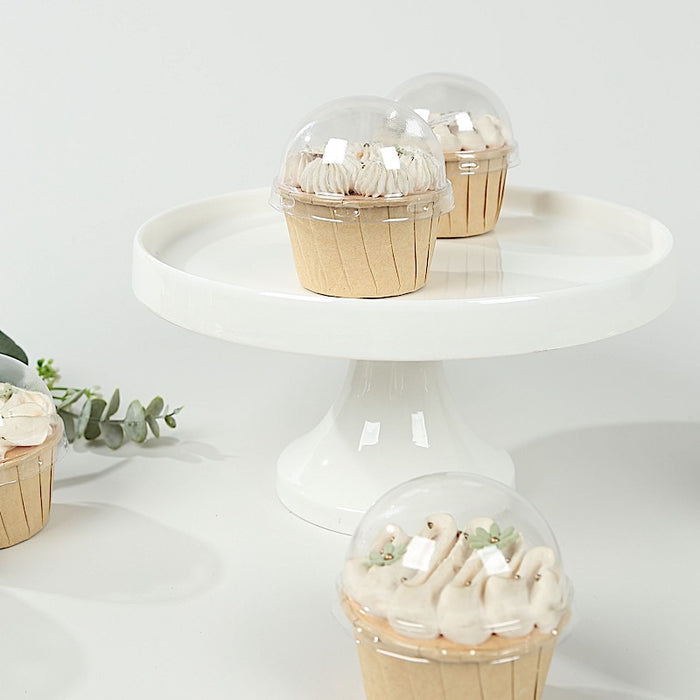 50 Plastic Dome Lids for Cupcake Liners - Clear