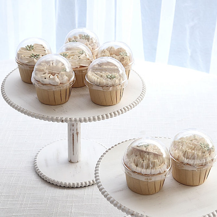 50 Plastic Dome Lids for Cupcake Liners - Clear