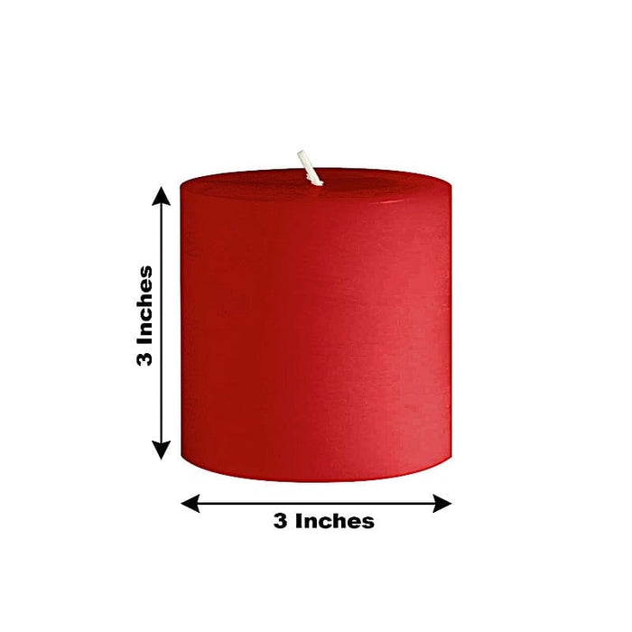 6 Round 3" x 3" Dripless Unscented Pillar Candles