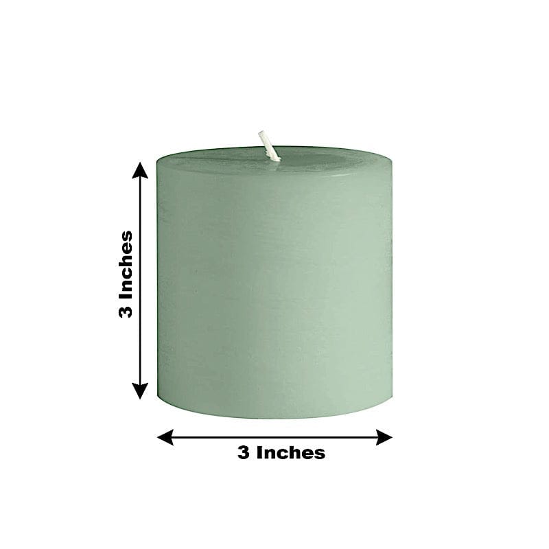 6 Round 3" x 3" Dripless Unscented Pillar Candles
