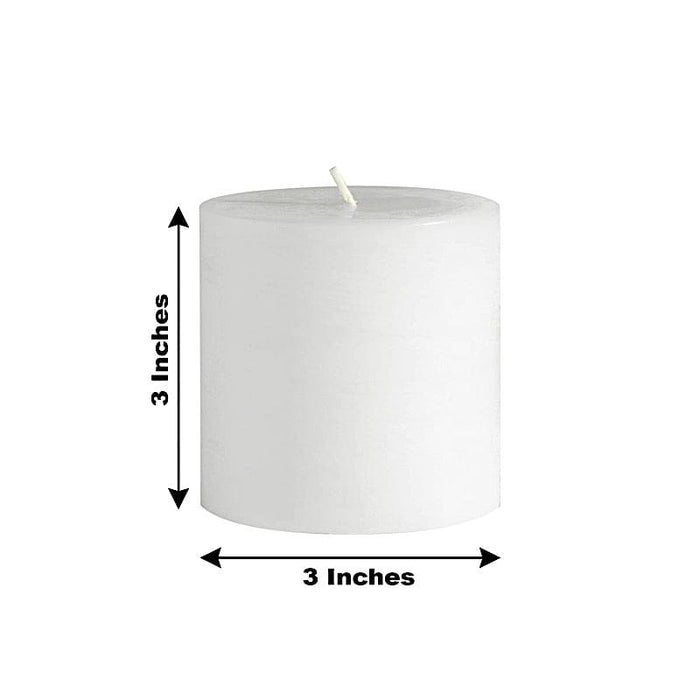 6 Round 3" x 3" Dripless Unscented Pillar Candles