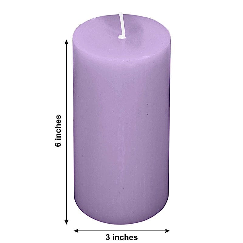 6 Round 3" x 6" Dripless Unscented Pillar Candles