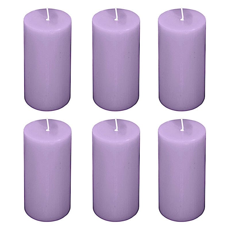6 Round 3" x 6" Dripless Unscented Pillar Candles