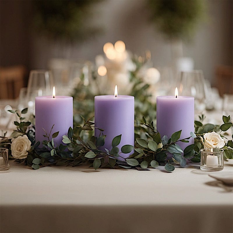 6 Round 3" x 6" Dripless Unscented Pillar Candles