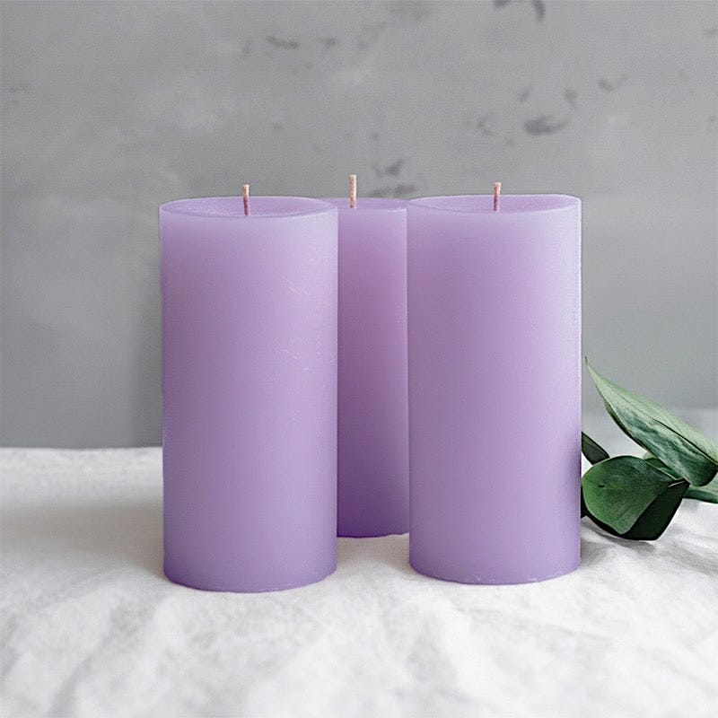 6 Round 3" x 6" Dripless Unscented Pillar Candles