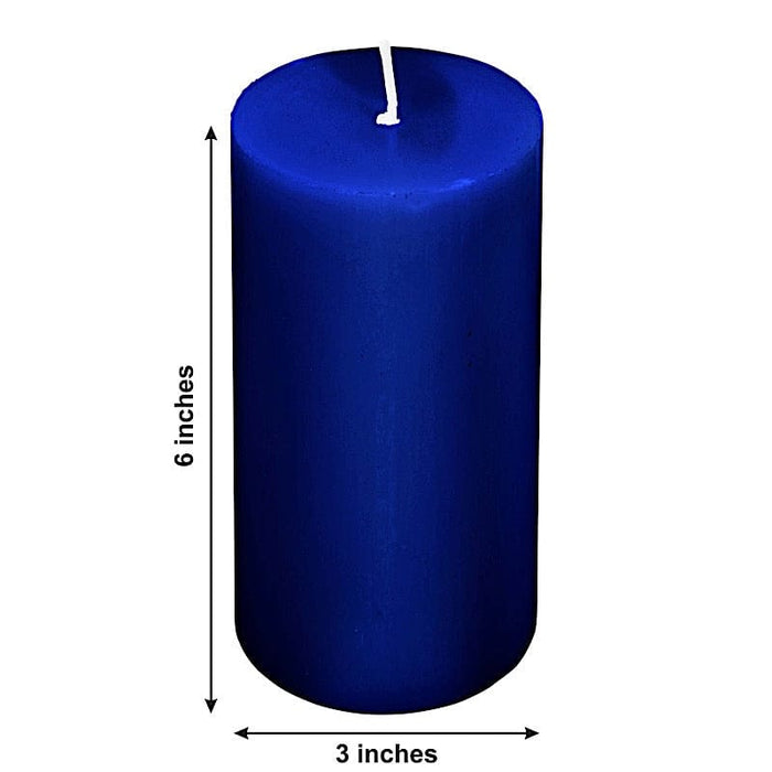 6 Round 3" x 6" Dripless Unscented Pillar Candles