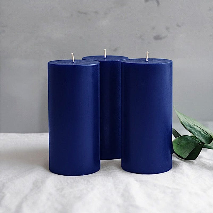 6 Round 3" x 6" Dripless Unscented Pillar Candles