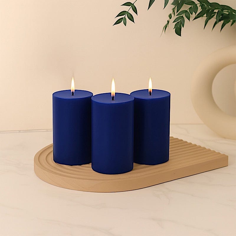 6 Round 3" x 6" Dripless Unscented Pillar Candles