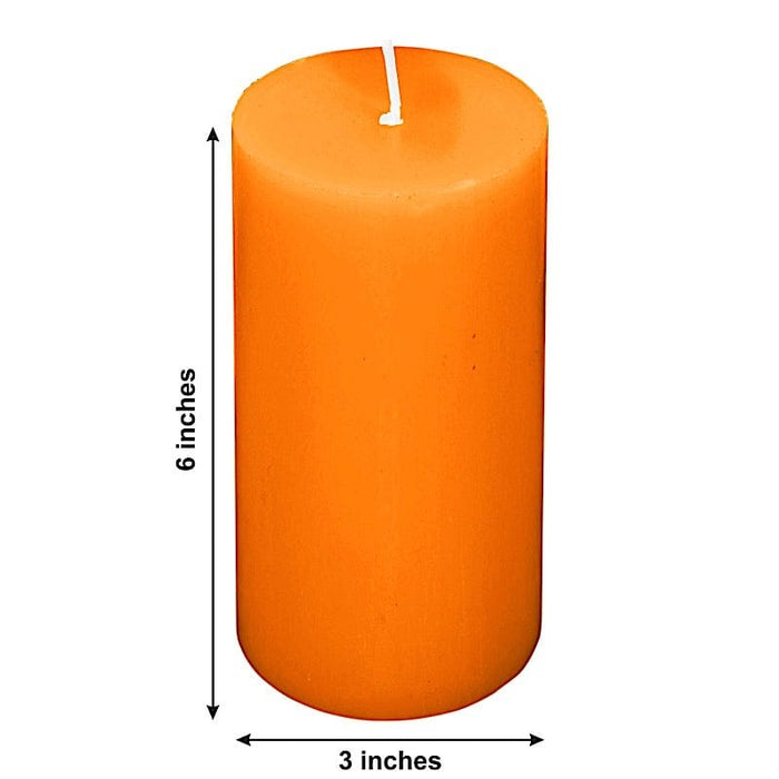 6 Round 3" x 6" Dripless Unscented Pillar Candles