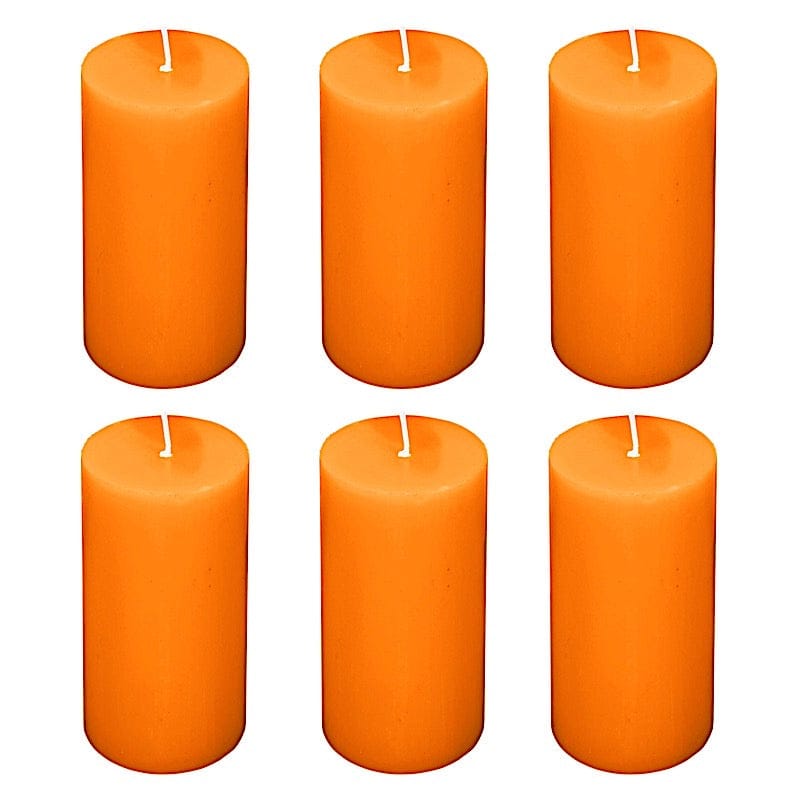 6 Round 3" x 6" Dripless Unscented Pillar Candles