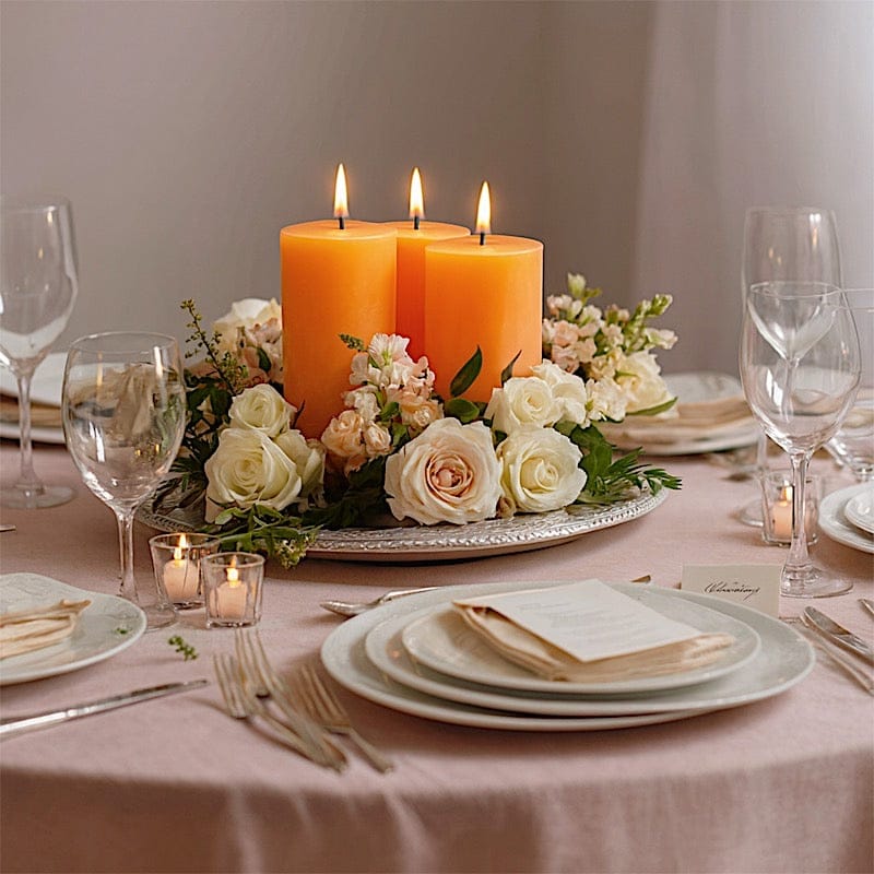 6 Round 3" x 6" Dripless Unscented Pillar Candles