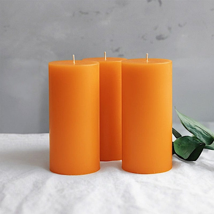 6 Round 3" x 6" Dripless Unscented Pillar Candles