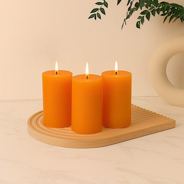 6 Round 3" x 6" Dripless Unscented Pillar Candles