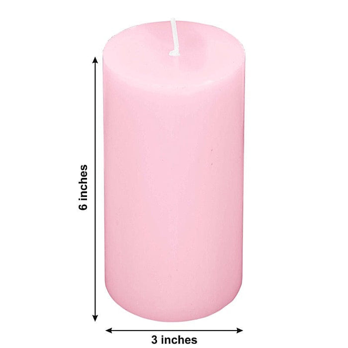 6 Round 3" x 6" Dripless Unscented Pillar Candles