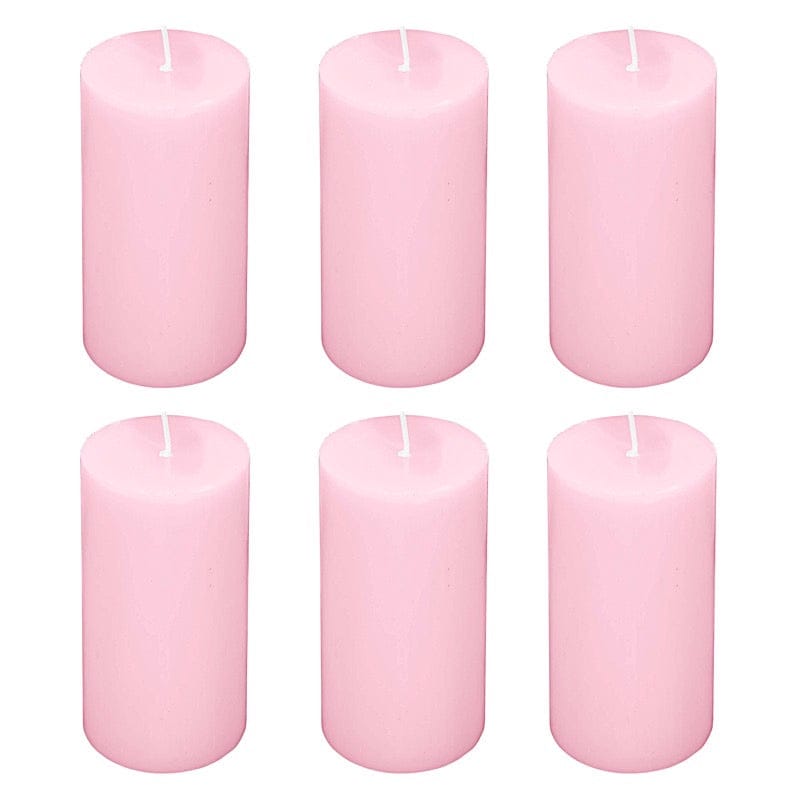 6 Round 3" x 6" Dripless Unscented Pillar Candles