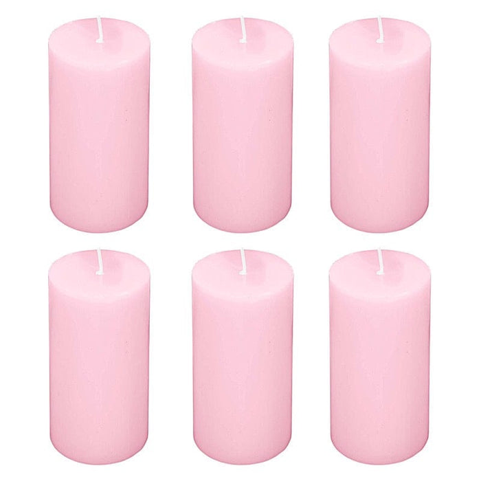 6 Round 3" x 6" Dripless Unscented Pillar Candles