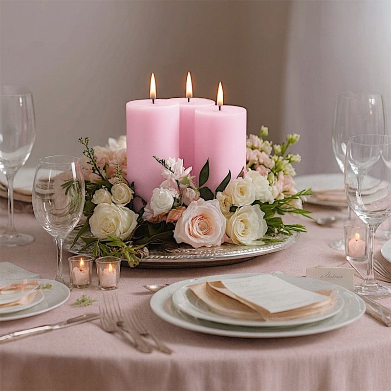 6 Round 3" x 6" Dripless Unscented Pillar Candles