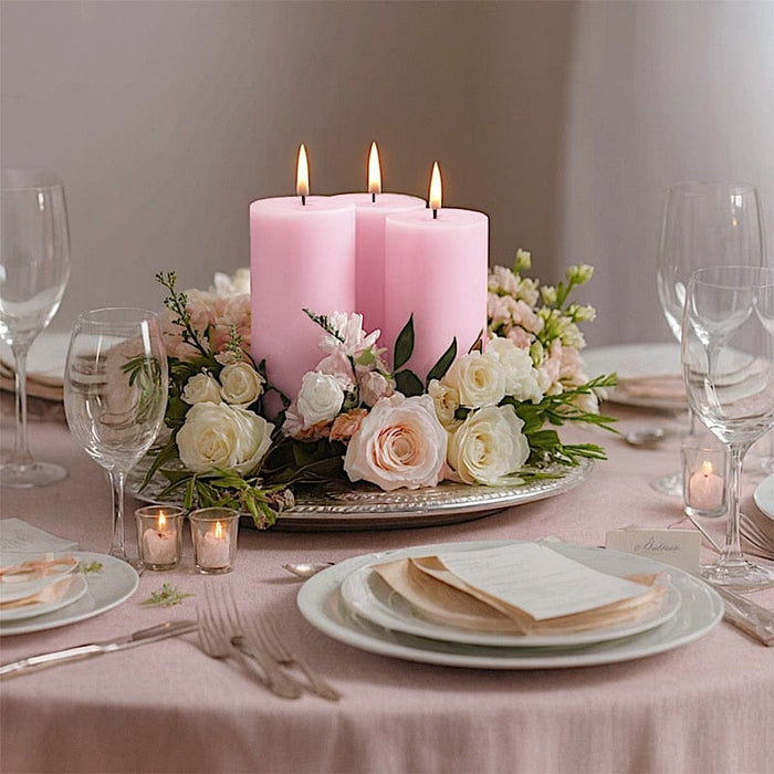 6 Round 3" x 6" Dripless Unscented Pillar Candles