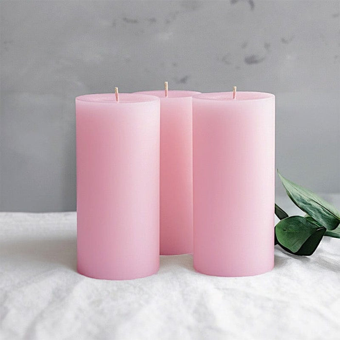 6 Round 3" x 6" Dripless Unscented Pillar Candles