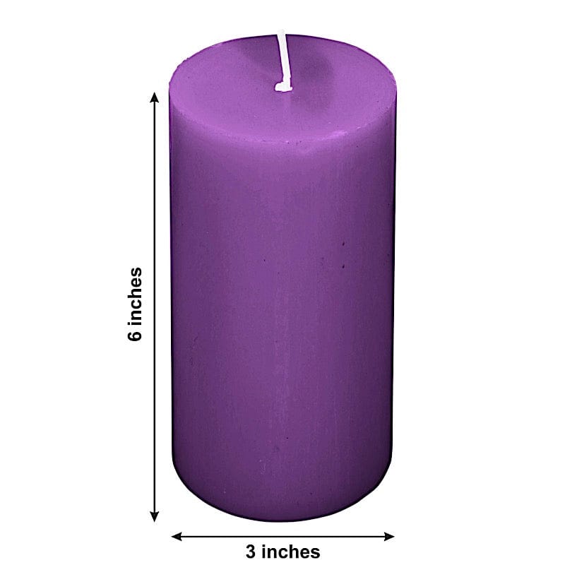 6 Round 3" x 6" Dripless Unscented Pillar Candles