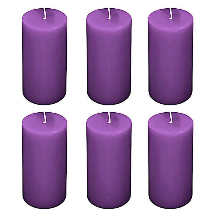 6 Round 3" x 6" Dripless Unscented Pillar Candles