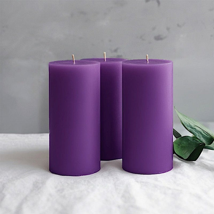 6 Round 3" x 6" Dripless Unscented Pillar Candles