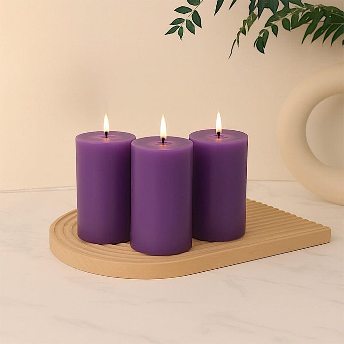 6 Round 3" x 6" Dripless Unscented Pillar Candles